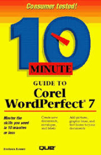 10 Minute Guide To Corel Word Perfect 7 For Windows 95