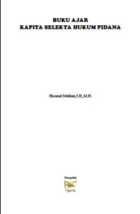 BUKU AJAR KAPITA SELEKTA HUKUM PIDANA